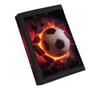 Coldinair Portafoglio in tela con stampa alla moda per adolescenti, bambini, ragazzi, ragazze, sottile RFID Trifold portafogli per viaggi scuola, Campionato del fuoco, Taglia unica