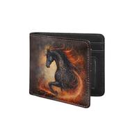 Coldinair Portafoglio per ragazzi e adolescenti, per bambini, in pelle, per bambini e ragazzi, Cavallo nero