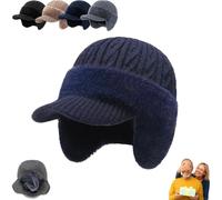 Coldshield Trapper,Rocky Coldshield Trapper,Winter Hats with Ear Flaps, Dual Layer Warmth for Men And Women(Blue)