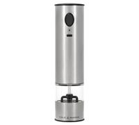 Cole & Mason Battersea, macinasale e pepe elettrico, macinasale automatico, meccanismo regolabile in ceramica, 21 cm, acciaio inox/acrilico, macinasale elettrico, USB-C, contiene 1 macinino