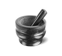 Cole & Mason H100279 Worcester Mortaio con Pestello, Nero, 14cm, Ideale per Macinare Erbe, Spezie, Noci e altro., Granito