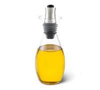 Cole & Mason H103029 Haverhill Bottiglia Dispenser per Olio e Aceto, 370ml, Contenitore Olio con Dosatore, Vetro, Acciaio Inossidabile, 1 x Bottiglia, Fornito Vuoto