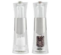Cole & Mason H57273P Bobbi Macina Sale e Pepe, Precision+, Macinatura Regolabile, Cromo, Acrilico, 185mm, Include 2 x Mulini