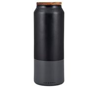 Cole & Mason H822139 Hinxton Vaso per Alimenti Grande, Ceramica, Acacia, Nero, Grigio, 292mm x 110mm, Barattolo Organizer Cucina con Coperchio Ermetico in Acacia