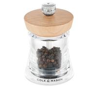 Cole & Mason Holborn Pepper MillNatural Beech, 95mm, Pepper Grinder with Adjustable Coarseness, Precision+ Carbon Mechanism, Lifetime Mechanism Guarantee