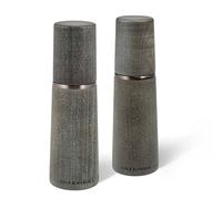 Cole & Mason H322022 Marlow Grigio Scuro Macina Sale e Pepe, Precision+, Macinatura Regolabile, Legno di Faggio Tinto, 185mm, Pacco Regalo, Include 2 x Mulini