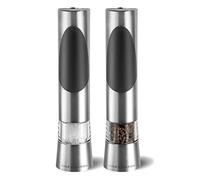 Cole & Mason H90180P Richmond Macina Sale e Pepe Elettronici, Precision+, Macinatura Regolabile, Cromo, Acrilico, 215mm, Include 2 x Mulini Elettronici