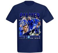 Cole Palmer 'The Cold One' England & Blues, maglietta da giocatore di calcio Cold Palmer, per adulti e bambini, unisex, in cotone, blu navy, Taglia unica