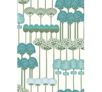 Cole & Son Carta da parati Allium - Teal & White