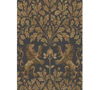 Cole & Son Carta da parati Boscobel Oak - Metallic Antique Gold on Black