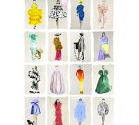 Cole & Son Carta da parati Couture Carousel - Bright Multi Pearl