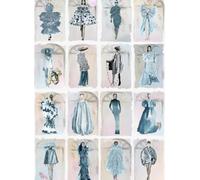 Cole & Son Carta da parati Couture Carousel with Windows - China Blue Pearl