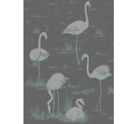 Cole & Son Carta da parati Flamingos - Black