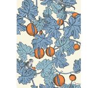 Cole & Son Carta da parati Frutto Proibito - Cerulean/ Orange