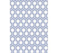 Cole & Son Carta da parati Hicks Hexagon - Blau/ Grau
