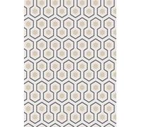 Cole & Son Carta da parati Hicks' Hexagon - Gilver/ White