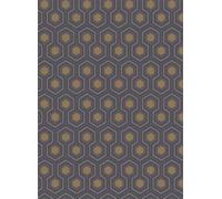 Cole & Son Carta da parati Hicks' Hexagon - Grey/ Bronze