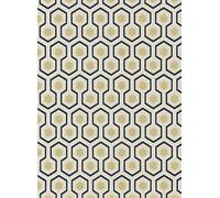 Cole & Son Carta da parati Hicks Hexagon - Schwarz/ Gold