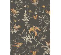 Cole & Son Carta da parati Hummingbirds - Charcoal/ Ginger