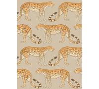 Cole & Son Carta da parati Leopard Walk - Stone/ Orange