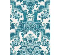 Cole & Son Carta da parati Lola - Petrol Blues on White