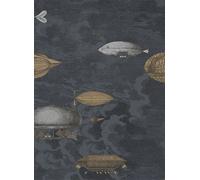 Cole & Son Carta da parati Macchine Volanti - Midnight and Metallics