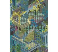 Cole & Son Carta da parati Miami - Navy & Pink