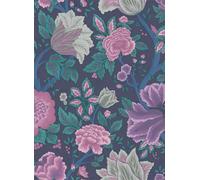 Cole & Son Carta da parati MIdsommer Bloom - Mulberry, Purple & Teal on Ink