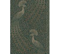 Cole & Son Carta da parati Pavo Parade - Metallic Gilver on Racing Car Green