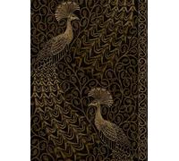 Cole & Son Carta da parati Pavo Parade - Metallic Gold on Soot