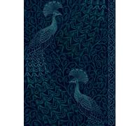 Cole & Son Carta da parati Pavo Parade - Metallic Petrol on Ink