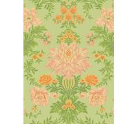 Cole & Son Carta da parati Poppies - Peach/ Marigold and Grass on Soft Green