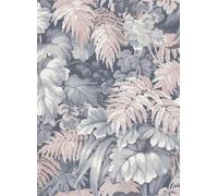 Cole & Son Carta da parati Royal Fernery - Slate Blue & Blush Pink