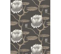 Cole & Son Carta da parati Summer Lily - Black and Gilver