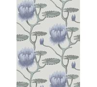 Cole & Son Carta da parati Summer Lily - Blue on Pearl