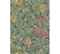 Cole & Son Carta da parati Vines of Pomona - Crimson & Olive on Charcoal