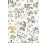 Cole & Son Carta da parati Winter Birds - Yellow/ Grey