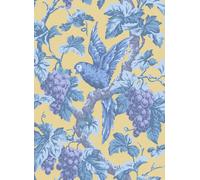 Cole & Son Carta da parati Woodvale Orchard - Hyacinth, Lilac & China Blue on Ochre