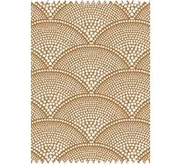 Cole & Son Tessuto Feather Fan Jacquard - Cream on Ginger