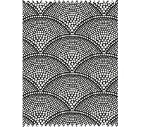 Cole & Son Tessuto Feather Fan Jacquard - White on Black