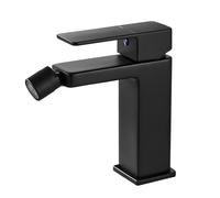 Coleniny Rubinetto Bidet Nero, Miscelatore Monocomando per Bidet in Ottone, Rubinetto Bagno Lavabo con Bocca Girevole Staccabile, Flessibili Acqua Calda Fredda 3/8 Pollici (60cm) senza Scarico Lavabo