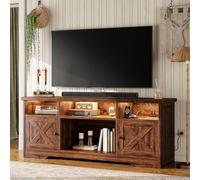 Coleshome Mobile TV Soggiorno Noce, con Presa di Corrente e USB e LED