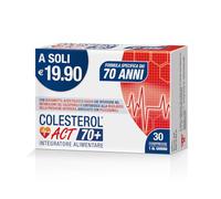 Colesterol Act 70+, Integratore Alimentare Colesterolo, 30 Compresse | Aiuta a Mantenere i livelli Normali di Colesterolo nel Sangue, a base di Bergamotto, Acido Folico e Caigua