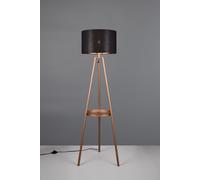 COLETTE PIANTANA 3 PIEDI CON TAVOLINO METALLO CAFFE' E PARALUME NERO ED ORO H. 153CM 1 ATTACCO E27