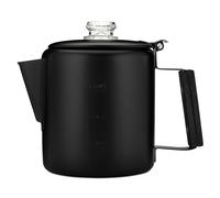 COLETTI Bozeman - Caffettiera da campeggio - Caffettiera nera a percolatore - Puro acciaio inossidabile con rivestimento nero - Caffettiera da campeggio (6 TAZZE, Nera) - Lavabile in lavastoviglie,