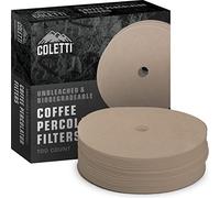 Coletti Filtri per caffè Bozeman Percolator 3,75 Pollici - Filtri per caffè a 100 Dischi per percolatori - Premium (Marrone - Carta, 3,75")