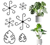Colexy 16 Pezzi Supporto per Piante Plastici, Anelli di Sostegno da Giardino,Diverse Misure,Fermagli per Piante da Interno a Supporto di Piante, Fiori, Rose, Pomodori(Nero)