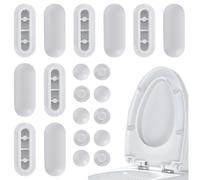 Colexy 20 Pezzi Gommine per Copriwater, Gommini Tavoletta WC, Paracolpi per Sedili WC, Paracolpi in Plastica per Copriwater, Paraurti del Sedile del Water Universale per Tampone (Bianco)