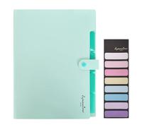 Colexy Cartellina Portadocumenti A4, Portadocumenti con 5 Scomparti ed Etichette, Cartelline Porta Documenti, Organizzatore di Documenti in Plastica per Facture, Scuola, Casa e Ufficio (Verde)