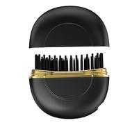 Colexy Direct Mini piastra per capelli senza fili, piccola spazzola lisciante portatile, nera, piastre in ceramica e tormalina, 3 impostazioni di calore, calore rapido 10 secondi, capelli e barba